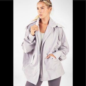 Fabletics | Giana Rain Jacket with snap off hood